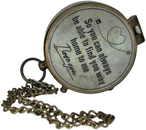 بوصلة شمسية من النحاس والنحاس العتيق، ساعة شمسية في صندوق هدية نسخة طبق الأصل من سفينة ساعة الشمس مع أفكار متعددة لأغراض الهدايا من WORLD KING MART in Kuwait