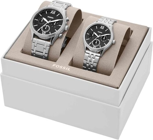 His and Her Fenmore Midsize Multifunction Stainless Steel Watch Gift Set in Saudi Arabia