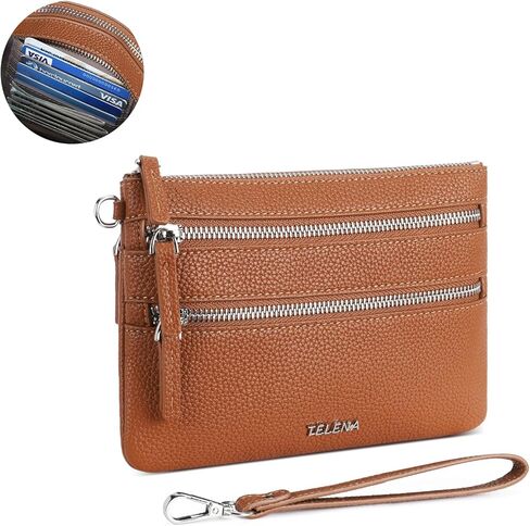 Telena Wristlet Wallets for Women Leather Clutch Purses Ladies Wallet Handbags RFID Blocking Card Holder in Kuwait