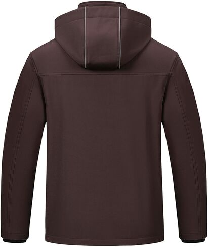 سترة Pursky الرجالية الناعمة المقاومة للماء مبطنة بالصوف مع غطاء رأس قابل للإزالة وسترة تكتيكية خفيفة الوزن in Kuwait