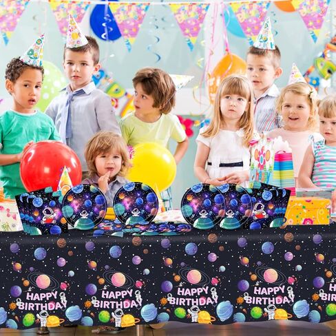 مجموعة أدوات مائدة لحفلات أعياد الميلاد مكونة من 41 قطعة، تحتوي على مفرش طاولة واحد و20 طبقًا و20 منديلًا لتزيين طاولات حفلات أعياد الميلاد للأولاد والبنات والأطفال in Kuwait