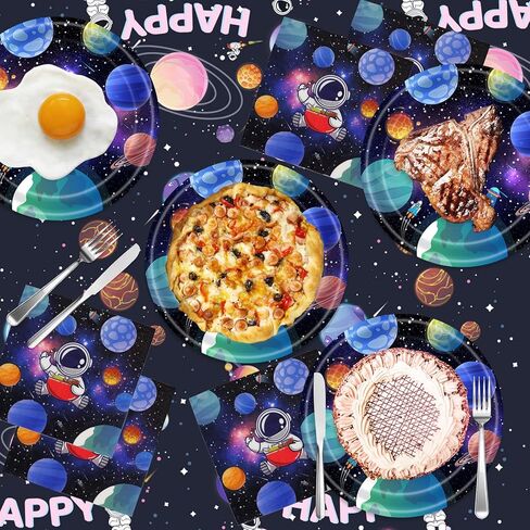 مجموعة أدوات مائدة لحفلات أعياد الميلاد مكونة من 41 قطعة، تحتوي على مفرش طاولة واحد و20 طبقًا و20 منديلًا لتزيين طاولات حفلات أعياد الميلاد للأولاد والبنات والأطفال in Kuwait