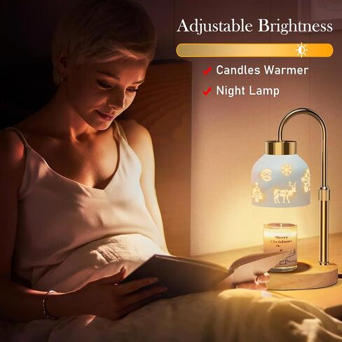 Loowoko Candle Warmer Lamp, Housewarming Gifts for New Home Room Decor, Timable & Dimmable Scented Wax Melter with 2 Bulbs, Gift for Female in Kuwait