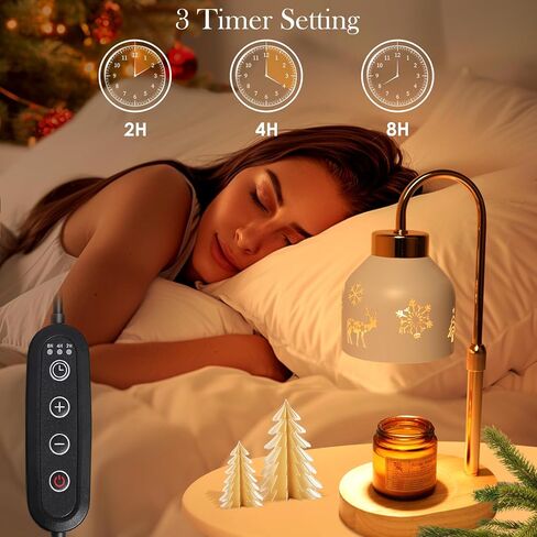 Loowoko Candle Warmer Lamp, Housewarming Gifts for New Home Room Decor, Timable & Dimmable Scented Wax Melter with 2 Bulbs, Gift for Female in Kuwait