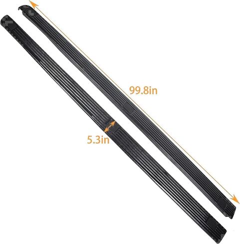 ECOTRIC 8.0FT شاحنة السرير الجانبي السكك الحديدية متوافقة مع Ford 2002-2016 F250 F350 F450 F550 لاستبدال 2C3Z99291A40AAA 2C3Z99291A41AAA GNT56214881 2 قطعة in Saudi Arabia
