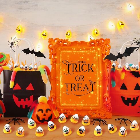 50 Pcs Halloween Fake Candy Corn Halloween Table Decorations Resin Candy Corn Vase Fillers Artificial Halloween Ornaments for DIY Craft Making Gifts Supplies, 6 Styles in Saudi Arabia