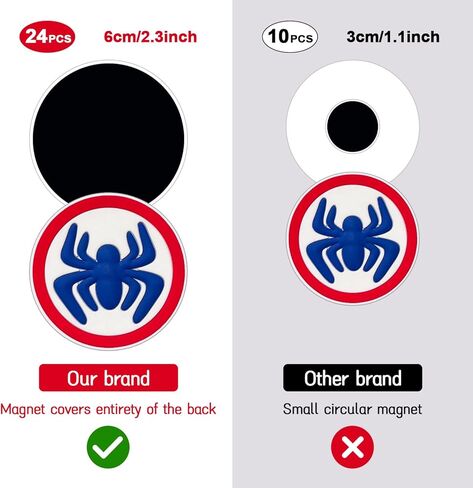 مغناطيس الثلاجة للأطفال، سبايدي وأصدقائه المذهلين مغناطيس الثلاجة للأطفال الصغار 1-3 مغناطيس الأطفال هدية تعليمية للثلاجة، مغناطيس مغناطيسي كامل الظهر للأطفال الصغار in Kuwait