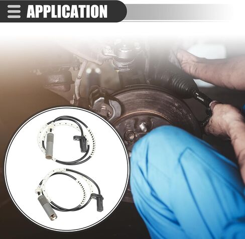 مستشعر سرعة عجلة مستشعر ABS خلفي يسار يمين من Motoforti، لسيارة BMW 128i L6 3.0L E82 Series 2008-2013، بلاستيك، رقم 34526760425، أسود، قطعتان in Saudi Arabia