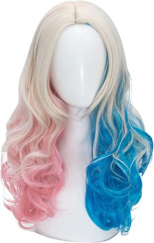 Anime Cosplay Blonde Wigs for Unisex Short Curly Synthetic Wig for Women Halloween Costume Party Cosplay Wig for Girls in Kuwait