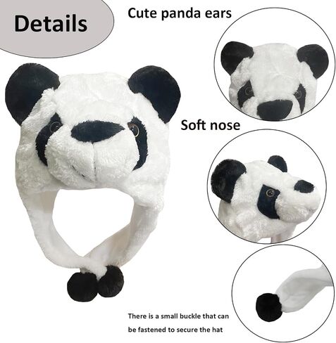 Plush Animal Hat for Halloween Christmas, Cozy Funny Hats Novelty Party Cap for Kids Girls Boys - One Size in Saudi Arabia