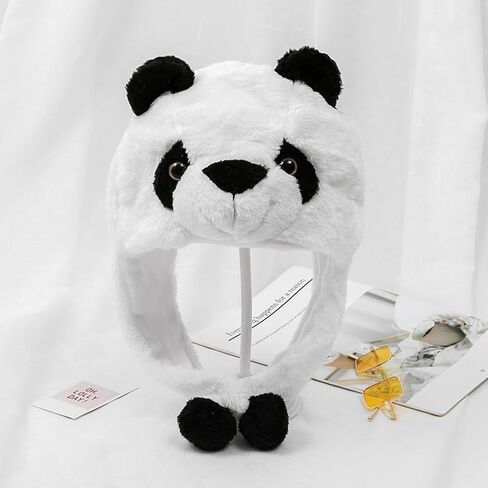 Plush Animal Hat for Halloween Christmas, Cozy Funny Hats Novelty Party Cap for Kids Girls Boys - One Size in Saudi Arabia