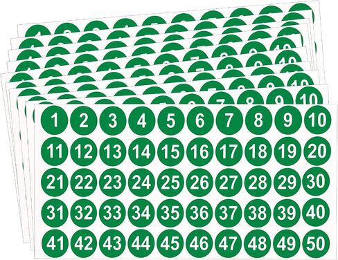 ملصقات أرقام، ملصقات أرقام متتالية 1-50، 10 أوراق ملصقات أرقام مستديرة، ملصقات أرقام صغيرة سوداء من الفينيل لملصقات أرقام للمكتب، والفصول الدراسية، والتخزين، والمخزون، داخلي، خارجي، 1 بوصة in Kuwait