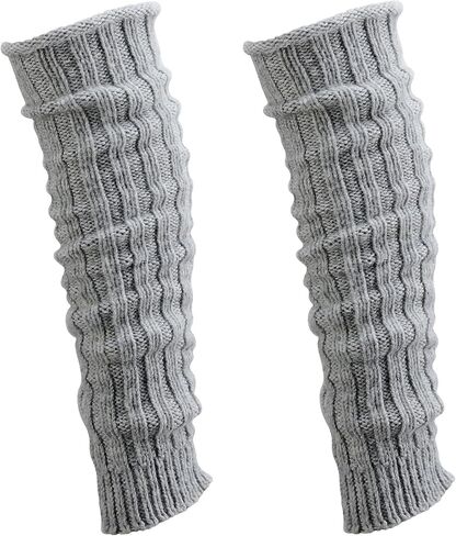 ليو ديزاين تدفئة الساق للنساء من صوف الألبكة الطبيعي، مزيج من صوف الحملان وصوف الألبكة لتدفئة الساق، تدفئة الكاحل - مقاس واحد- in Kuwait