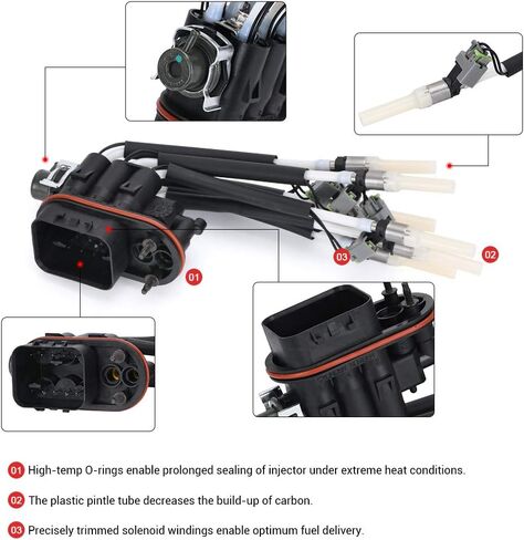 حاقن الوقود العنكبوت PTNHZ FJ503 مع دعامة الاحتفاظ SCPI إلى MPFI FJ10565 217-3028 833-22102-6 12568332 متوافق مع 96-05 تشيفي شيفروليه جي إم سي GM V6 4.3L غاز in Kuwait