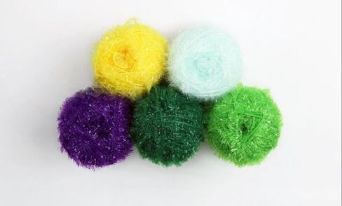 خيوط كروشيه قوس قزح 10 شلات ألوان متنوعة 100% بوليستر (حزمة خيوط الغسيل)، RainbowYarn10 in Saudi Arabia