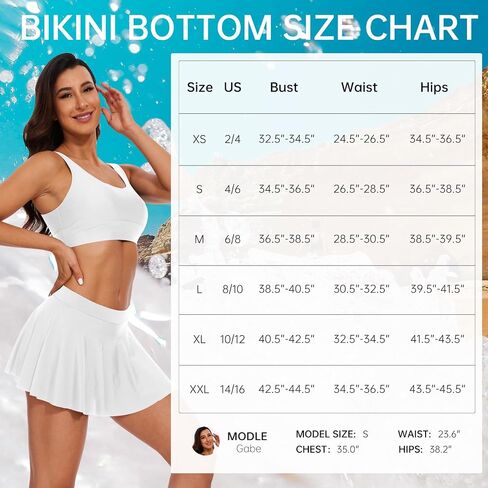 Bellecarrie Womens High Waisted Swim Skirt Full Coverage Bikini Bottom Swim Bottoms for Women Tennis Golf Skirt in Saudi Arabia