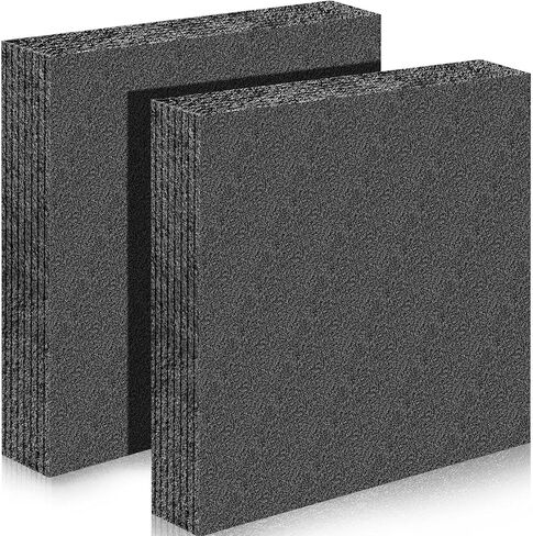 Hoolerry 2 قطعة من إسفنج البولي إيثيلين القابل للتخصيص، صفائح إسفنجية سميكة سوداء للتغليف والحرف اليدوية (12 × 10 × 2.125 بوصة) in Kuwait