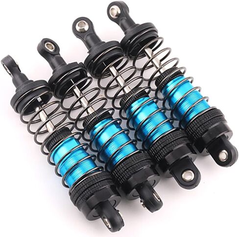 66mm Shocks Oil Shock Absorber RC Shock Absorber Damper Set for 1/12 1/14 1/16 Scale RC Cars WLtoys 144001, 124019, 124018, MJX, SCY and HBX - 4Pcs 66mm Shocks (Black Red) in Kuwait