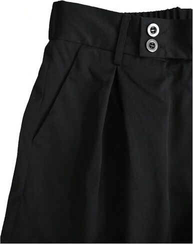 OYOANGLE Men's Pleated High Waist Wide Leg Pants Loose Fit Casual Pants with Pocket in Kuwait