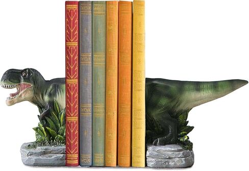 Dinosaur Bookends Decorative Book Ends to Hold Books Heavy Duty, Nonskid Book Stopper Resin Bookends for Shelves for Books Holder Bookend Supports, Book Stoppers Home and Office Decor in Kuwait