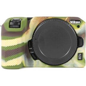 Rieibi Z30 Case, Soft Silicone Protective Case for Nikon Z30 Digital Camera, Lightweight Nikon Z30 Camera Case Cover Grip Body Skin - Black