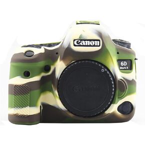 جراب سيليكون 6D Mark II، غطاء حماية لكاميرا TUYUNG، متوافق مع Canon EOS 6D Mark II، أسود