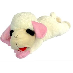 Multi Pet 48548456: Lamb Chop Dog Toy w/Pink Ribbon, Jumbo