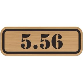(4X 5.56 Metallic Ammo Can Badge Sticker Self Adhesive Label 3M Bullet 556 - Bronze