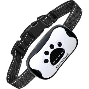 Collar Anti bark for Dog Color White, Collar Training Collar for Dogs no Shock, Vibrating Dog Training Collar no Shock for Big and Small Dogs.