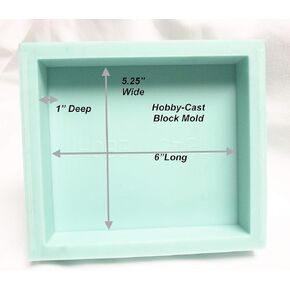 Hobby-CAST Block Silicone Mold for Pen Blank Color Casting