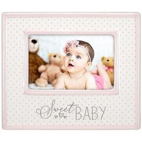 Malden 4X6 SWEET BABY PINK CERAMIC, White