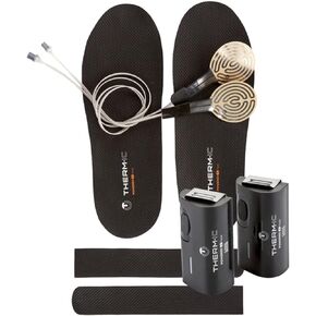 THERM-IC Set Heat Kit + C-Pack 1300-1 Pair of Ultra-Thin Heating Elements, Stick-On Easy-to-Trim Cambrelle Top Covers & C-Pack 1300 Insole Batteries - Long-Lasting Warm Insole Boot Heaters