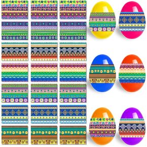 Hying Easter Egg Decorating Kit-Easter Heat Shrink Sleeves for 105 Eggs-Spring Flowers Pattern Egg Wrappers-Decorative Easter Egg Wraps-Pysanka Pysanky Egg Stickers for Easter Party Decorations