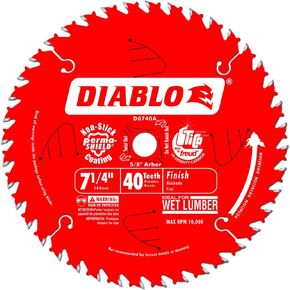 Freud D0740A Diablo 7-1/4 40 Tooth ATB Finishing Saw Blade with 5/8-Inch Arbor (Set of 10) (10 Items)