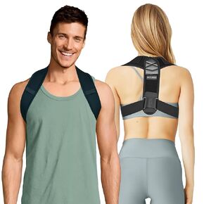 Posture Corrector Women Men, Upper Back Brace Support, Back Strap Brace for Posture, Adjustable Back Straightener, Scoliosis Posture Corrector, Pain Relief for Neck & Clavicle(Regular)