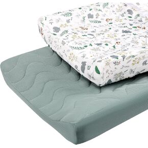 أغطية وسادات تغيير الحفاضات للأطفال، غطاء وسادة طاولة تغيير الحفاضات من الموسلين، ملاءات مبطنة لتغيير الحفاضات للفتيات، أغطية طاولات تغيير الحفاضات ناعمة ومسامية in Kuwait