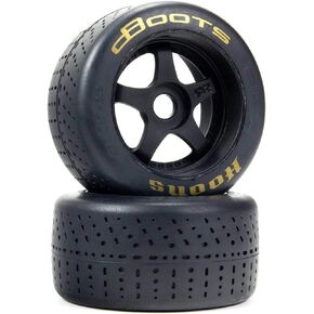 ARRMA dBoots Hoons 53/107 2.9 Pre-Mounted Belted Tires, Gold, 17mm Hex, 5-Spoke (2), ARA550085