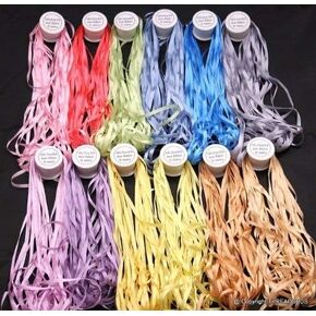 New 7mm Size ThreadNanny 12 Spools of 100% Pure Silk Embroidery Ribbons - 7mm x 10 Meters