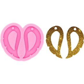 Angel Wings Feather Shaped Hollow Out Earrings Resin Molds Jewelry Silicone Molds for Resin Casting Handmade Women Fashion Jewellery Resin Silicone Molds, DIY Epoxy Resin Jewelry, Pendant Craft