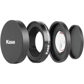 Kase 40.5mm HD Wide Angle Lens Compatible with Sony ZV-E10 Vlog Camera, 2 in 1 Wide Angle & Macro Additional Lens Kit