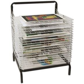 Stack-N-Dry Spring Loaded Drying Rack - Perfect for an Art Organizer, Paintings, Storage, and Any Drying Needs