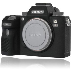 Camera Case for Sony A9 ILCE-9, Texture Surface, Anti-Scratch Soft Silicone Rubber Housing Case Shell Protective Cover (Black)