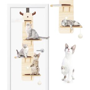 4-Levels Door Hanging Cat Climber Tree,Vertical Cat Tower for Door Mounted Cat Tree, Easily Hangs on Any Door for Endless Feline Fun (59" H X 14"W) in Kuwait