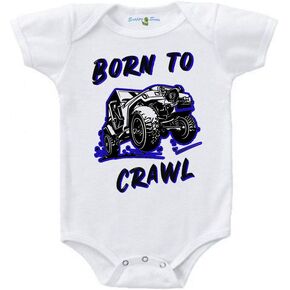 بدلة أطفال لطيفة من Born to Crawl للطرق الوعرة 4x4 بأكمام قصيرة in Saudi Arabia