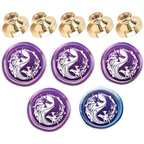 YOKIOU 1 Pack Dragon Wax Seal Stamp Head Replacement Retro Antique Sealing Wax Stamps for Wedding Party Invitations Gift Idea Decoration