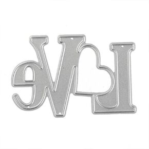 Metal Cutting Dies, Embossing Dies Stencil Template Mould for DIY Scrapbooking Photo Album Paper Card Making Craft Wedding Party Decoration DIY Gift, Die-Cuts (Love) in Kuwait