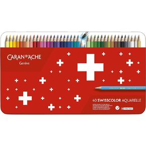 CREATIVE ART MATERIALS Swisscolor Pencils Metal Box, Set of 40 (1285.740)
