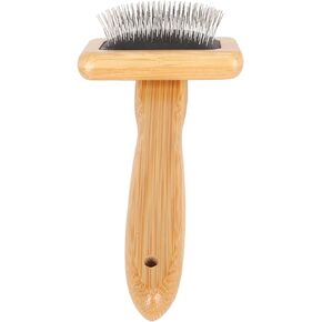 Macrame Slicker Comb, Wool Brush, Pins Bamboo Slicker Carding Rug Comb, Bamboo Cleaning Slicker Brush for Pet Tapestry, Macrame Brush Fur Brushes Wool Carding Brushes (L)