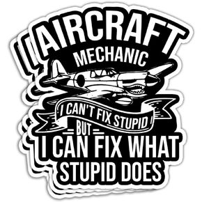 SODAVA Aircraft Mechanic Stickers - 3Pcs Set, Maintenance & Pilot Tools, 3x4 inch Decals for Laptops & Bumpers
