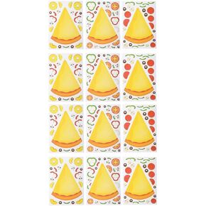 The Dreidel Company Make A Pizza Stickers, Great for Arts and Crafts, Party Favors (12-Pack (Approx 240 Stickers))